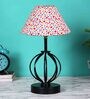 Multicolour Shade Table Lamp With Shade Table Lamp With Iron Base