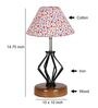 Multicolour Shade Table Lamp With Shade Table Lamp With Wood & Iron Base