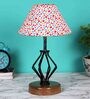 Multicolour Shade Table Lamp With Shade Table Lamp With Wood & Iron Base
