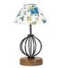 Multicolour Shade Table Lamp With Shade Table Lamp With Wood & Iron Base
