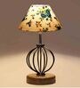 Multicolour Shade Table Lamp With Shade Table Lamp With Wood & Iron Base