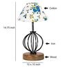 Multicolour Shade Table Lamp With Shade Table Lamp With Wood & Iron Base
