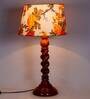 Paxton Multicolour Fabric Shade Night Lamp With Wood Base