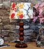 Kilda Multicolour Fabric Shade Night Lamp With Wood Base