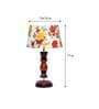 Derby Multicolour Fabric Shade Night Lamp With Wood Base
