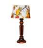 Nassau Multicolour Fabric Shade Night Lamp With Wood Base