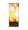Elona Multicolour Fabric Shade Table Lamp With Wood Base