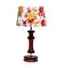 Florence Multicolour Fabric Shade Night Lamp With Wood Base
