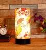 Francis Multicolour Fabric Shade Table Lamp With Wood Base