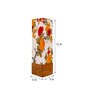 Naeva Multicolour Fabric Shade Table Lamp With Wood Base