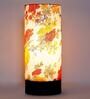 Francis Multicolour Fabric Shade Table Lamp With Wood Base