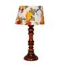 Serenity Multicolour Fabric Shade Night Lamp With Wood Base