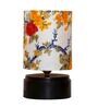 Multicolour Shade Table Lamp With Wood Base
