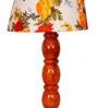 Chicago Multicolour Fabric Shade Night Lamp With Wood Base