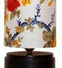 Multicolour Shade Table Lamp With Wood Base