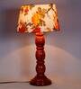 Chicago Multicolour Fabric Shade Night Lamp With Wood Base