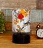 Multicolour Shade Table Lamp With Wood Base