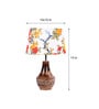 Tokyo Multicolour Fabric Shade Night Lamp With Wood Base