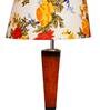 Pisa Multicolour Fabric Shade Night Lamp With Wood Base