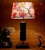 Coventry Multicolour Fabric Shade Night Lamp With Wood Base