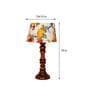 Serenity Multicolour Fabric Shade Night Lamp With Wood Base