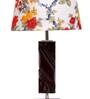 Coventry Multicolour Fabric Shade Night Lamp With Wood Base