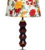 Kilda Multicolour Fabric Shade Night Lamp With Wood Base