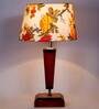 Pisa Multicolour Fabric Shade Night Lamp With Wood Base