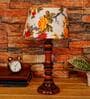Serenity Multicolour Fabric Shade Night Lamp With Wood Base