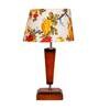 Pisa Multicolour Fabric Shade Night Lamp With Wood Base