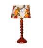 Paxton Multicolour Fabric Shade Night Lamp With Wood Base