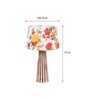 Marsden Multicolour Fabric Shade Night Lamp With Wood Base