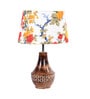 Tokyo Multicolour Fabric Shade Night Lamp With Wood Base