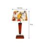 Pisa Multicolour Fabric Shade Night Lamp With Wood Base