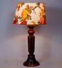 Nassau Multicolour Fabric Shade Night Lamp With Wood Base