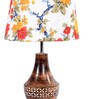 Tokyo Multicolour Fabric Shade Night Lamp With Wood Base