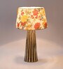 Marsden Multicolour Fabric Shade Night Lamp With Wood Base