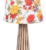 Marsden Multicolour Fabric Shade Night Lamp With Wood Base