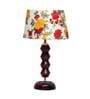 Kilda Multicolour Fabric Shade Night Lamp With Wood Base