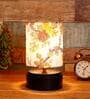 Multicolour Shade Table Lamp With Wood Base