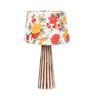 Marsden Multicolour Fabric Shade Night Lamp With Wood Base