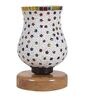 Multicolour Shade Table Lamp With Wood Base