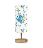 Pisa Multicolour Cottan Fabric Shade Table Lamp With Wood Base