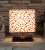 Multicolour Shade Table Lamp With Wood Base
