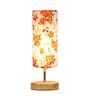 Troika Multicolour Cottan Fabric Shade Table Lamp With Wood Base