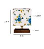 Multicolour Shade Table Lamp With Wood Base