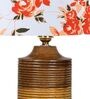 Multicolour Shade Table Lamp With Wood Base