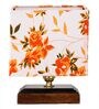 Multicolour Shade Table Lamp With Wood Base