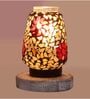 Multicolour Shade Table Lamp With Wood Base
