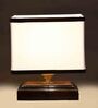 Multicolour Shade Table Lamp With Wood Base